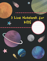 3 Line Notebook for Kids: Handwriting Practice Paper for Kids, Kindergarten (Colorful cover, Lined Paper with 200 Pages)